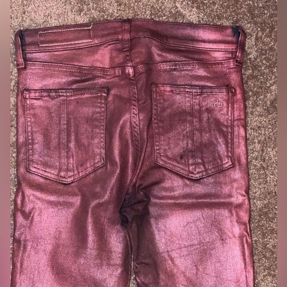 Rag and bone skinny red wax coated Jean size 27 - Picture 4 of 5
